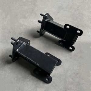 Heavy-duty spare wheel holder for caravans and off-road campers, bolt-on design