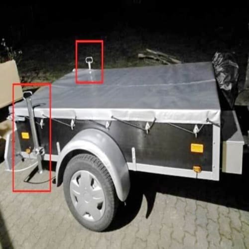 Adjustable 48mm trailer prop stands for utility and cargo trailer corner support and leveling