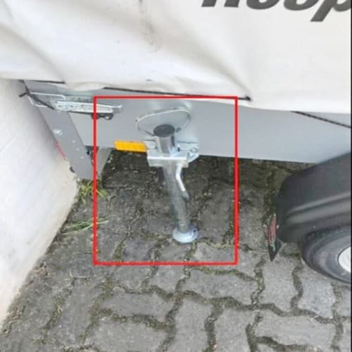 Adjustable 48mm trailer prop stands for utility and cargo trailer corner support and leveling