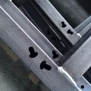 OEM laser cut and welded metal parts for trailers, enclosures, and industrial equipment