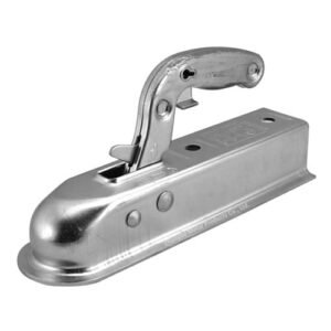 European 50mm trailer coupler for secure towing of utility and boat trailers