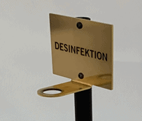 Sign Brass With Black Filled