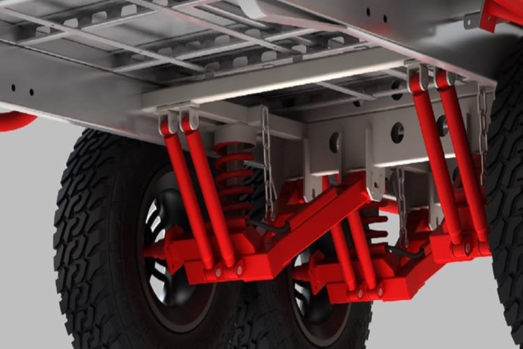 Heavy-duty caravan chassis frame for off-road and custom RV builds