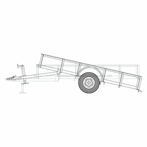 Durable utility trailers in 8x5 and 12x6 sizes for general hauling and transport