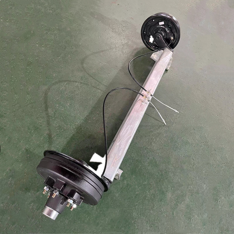 trailer shaft electric/hydraulic torsion axle with drum brake