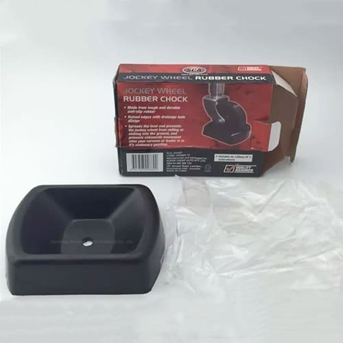 Durable Jockey Wheel Chock for Trailer Wheel Stabilization
