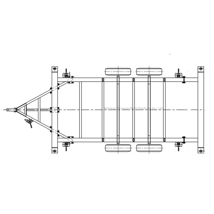 Heavy-duty 13FT container chassis frame for cargo transport trailers