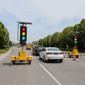 Portable Traffic Light Trailer System Used for Temporary Traffic Control and Road Construction