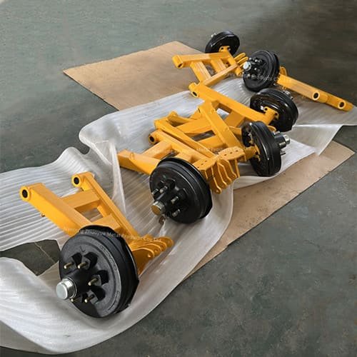 Caravan airbag suspension system for smooth ride and improved stability