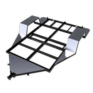 Heavy-duty off-road camper trailer frame for rugged terrain travel