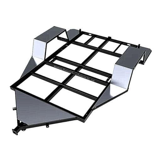 Heavy-duty off-road camper trailer frame for rugged terrain travel