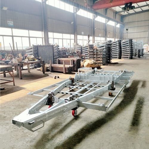 Heavy-duty chassis frame for caravan, RV, and camper trailers