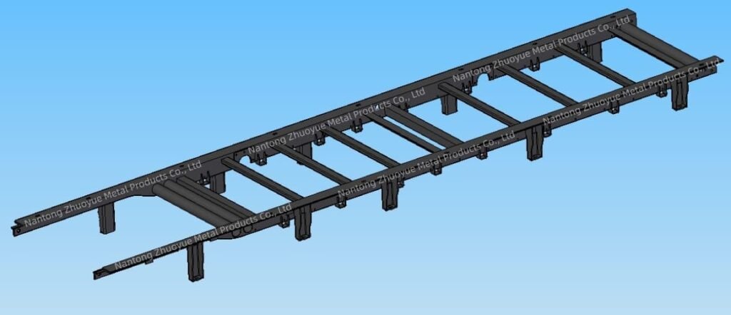 Heavy-duty motorhome subframe for enhanced chassis support and durability