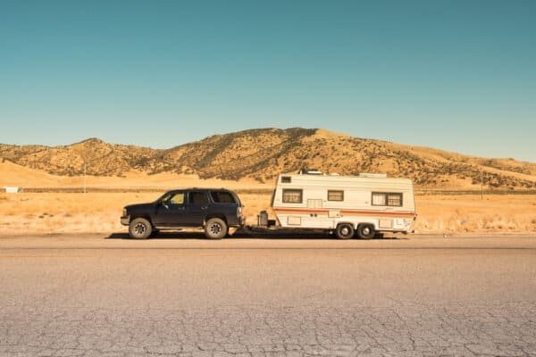 Modern RV caravan camper for comfortable travel and off-grid living