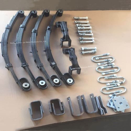Tandem axle spring suspension kit for heavy-duty trailers and caravans