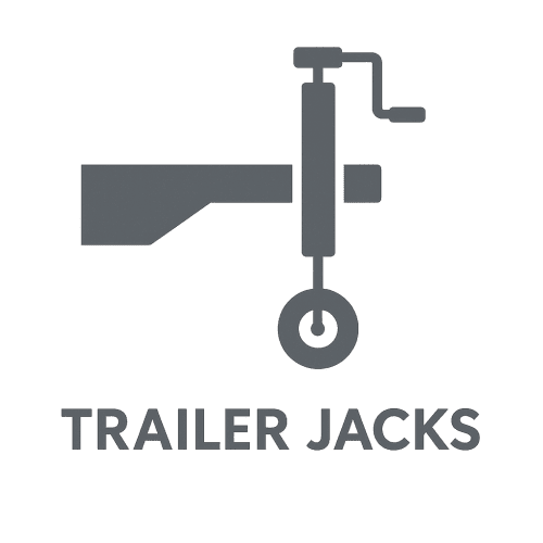 Heavy-duty trailer jacks for easy lifting, leveling, and hitching