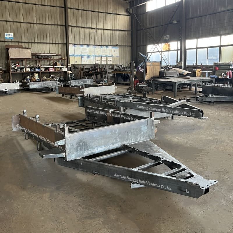 Heavy-duty custom agricultural trailer by Zhuoyue Metal, suitable for farm use and transporting crops.