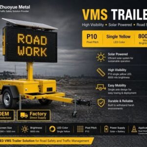 Amber P10 VMS trailer with 8000 nits brightness for traffic management