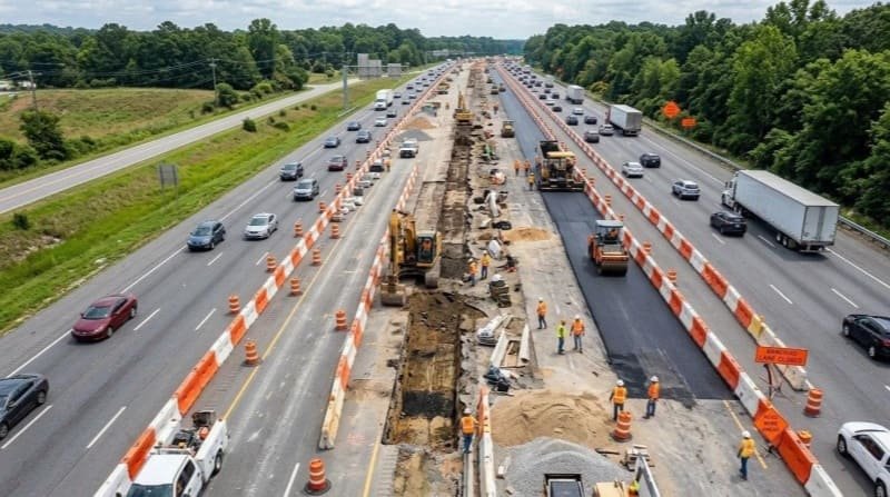 Traffic management trailers supporting road construction and temporary work zone safety